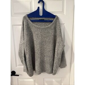 Glitzy Girls Women's V-Neck Fuzzy Warm Long Sleeve‎ Sweater Sz 3X Boxy